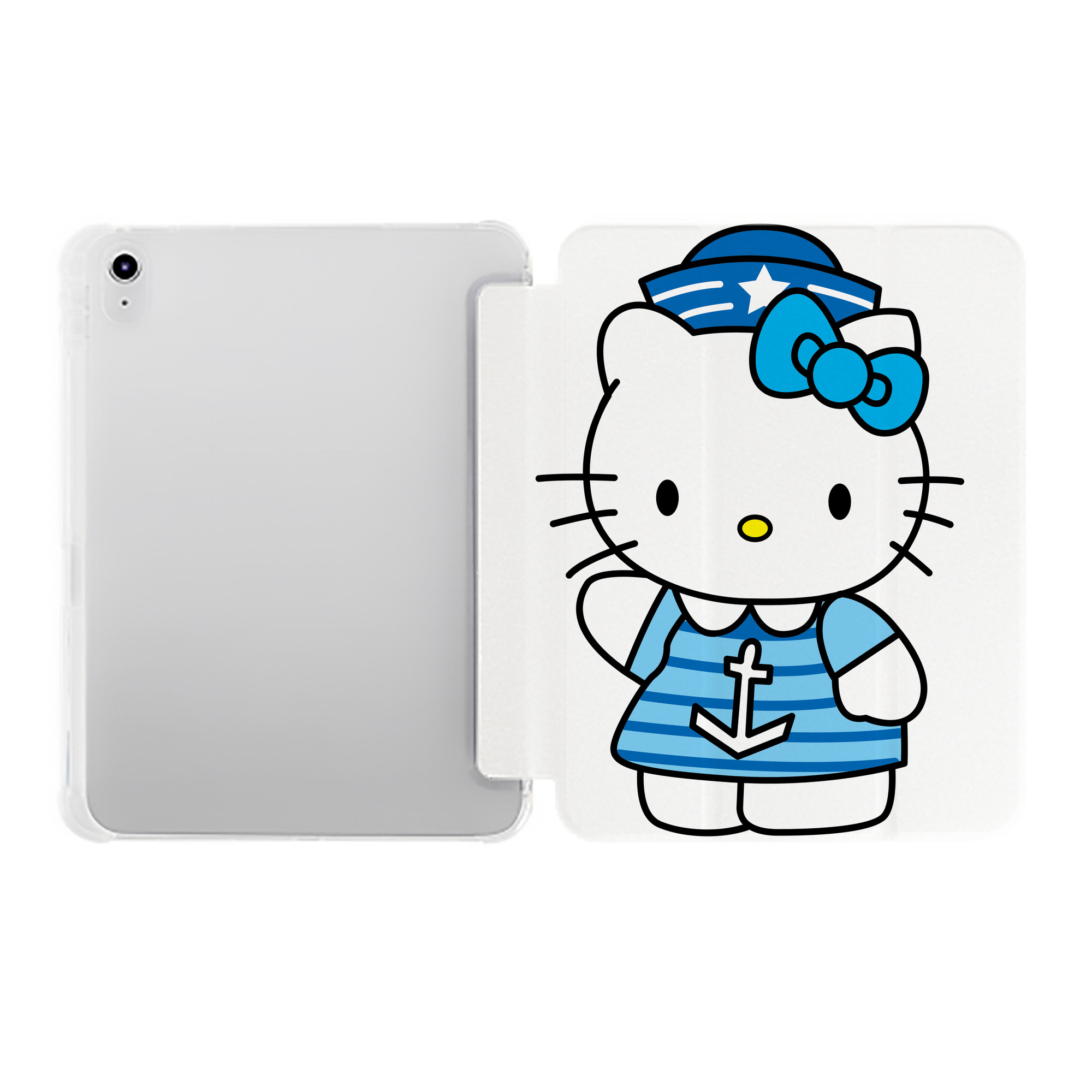 （画像用） Hello Kitty ハローキティ IPad ケース ペン収納付き 三つ折りスタンド PUレザー×シリコン 対応機種9.5/10.5/10.9インチ